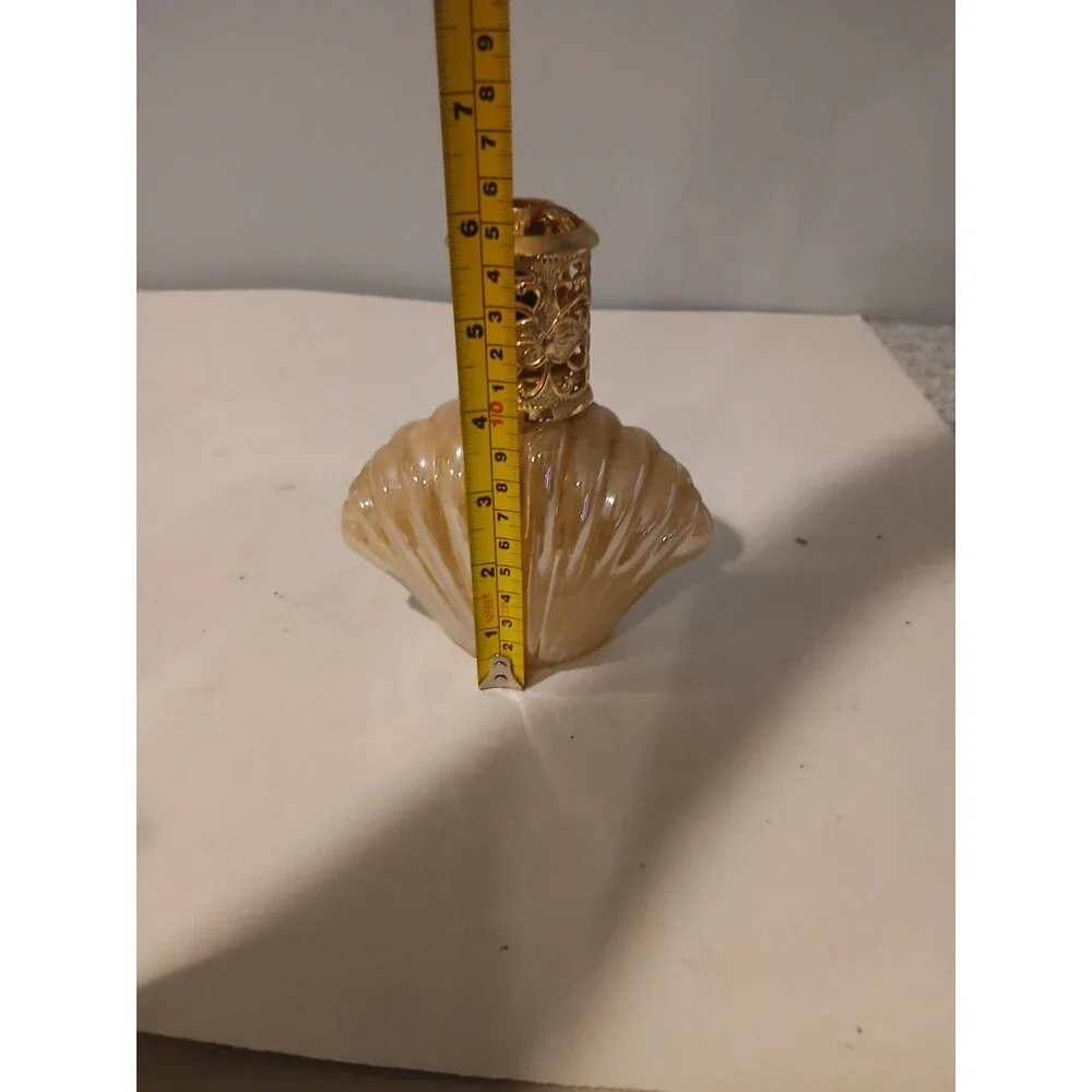 Vtg seashell Shaped art glass fragrance catalytic lamp Marta Harff Perfumum